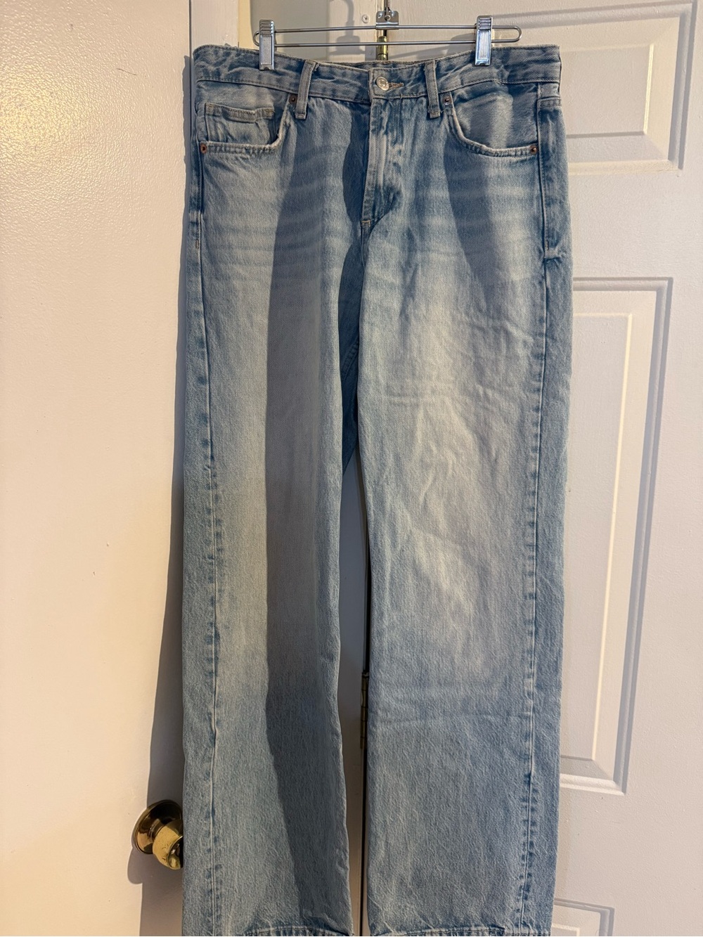 Zara Women's Straight Light Blue Denim Jeans